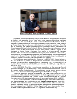 Floyd Keith Bio - PPA Professional Services