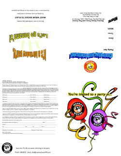 Party for: Time: RSVP: Date: MUST WEAR SOCKS TO PLAY!