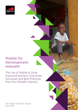 Mobile for Development mHealth