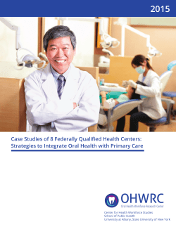 Case Studies of 8 Federally Qualified Health Centers: Strategies to