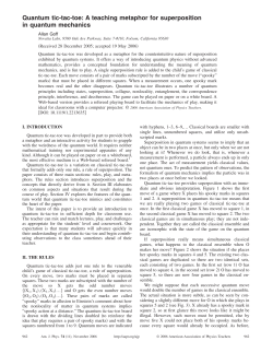 Quantum tic-tac-toe: A teaching metaphor for superposition in