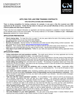 Law firm training contracts - University of Birmingham Intranet