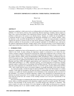 efficient importance sampling under partial information
