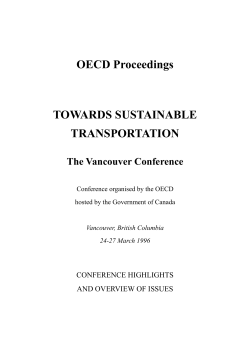 OECD Proceedings TOWARDS SUSTAINABLE