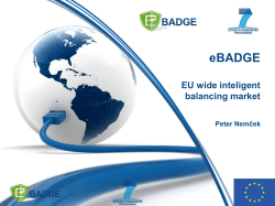 eBADGE 1st Workshop EUW14