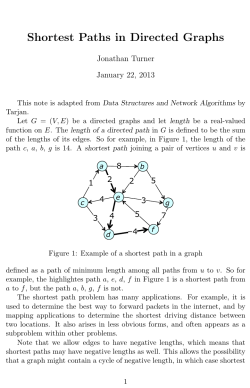 Shortest Paths in Directed Graphs