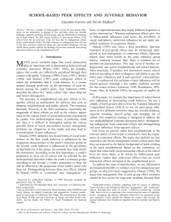 school-based peer effects and juvenile behavior