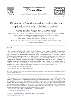 Estimation of continuous-time models with an application to equity