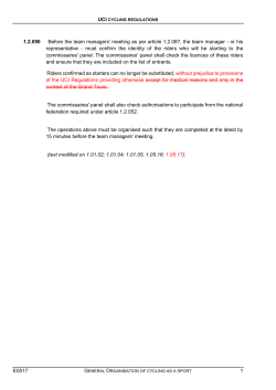 E0517 1 1.2.090 Before the team managers` meeting as per