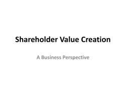Shareholder Value Creation - final
