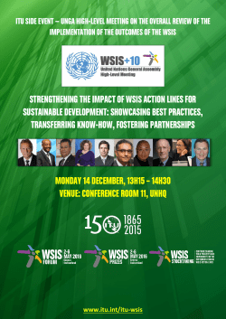 strengthening the impact of wsis action lines for sustainable