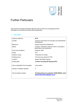 Further Particulars HRG158