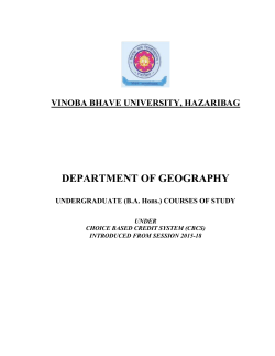 Geography - Vinoba Bhave University