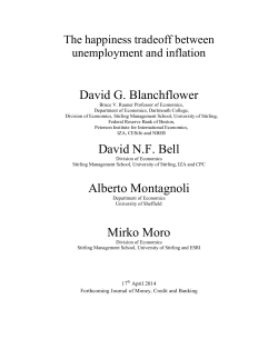 David G. Blanchflower David N.F. Bell Alberto Montagnoli Mirko Moro