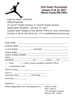 Cost per team: $150.00 Official Referees 5th and 6th Grade Division