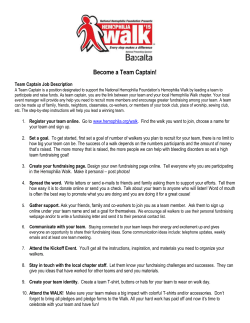 Become a Team Captain! - National Hemophilia Foundation