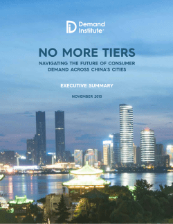 no more tiers - The Demand Institute