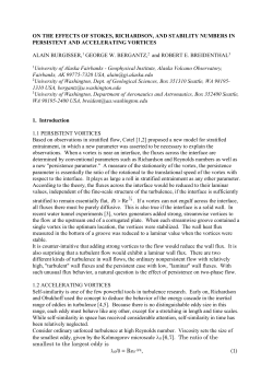 on the effects of stokes, richardson, and stability numbers in