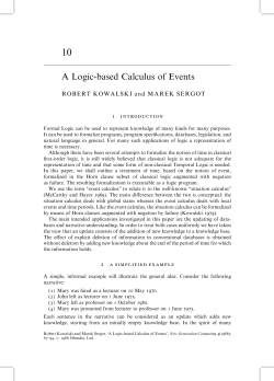 A Logic-based Calculus of Events