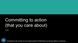 Committing to action - Well Being University