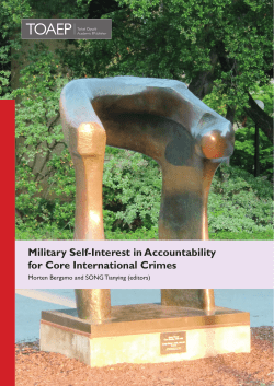 Military Self-Interest in Accountability for Core International Crimes