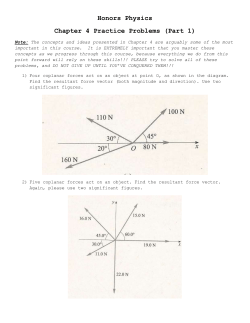Honors Physics Chapter 4 Practice Problems (Part 1)
