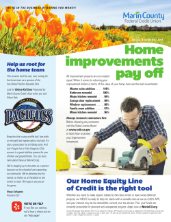 Home improvements pay off - Marin County Federal Credit Union