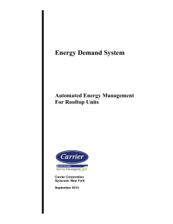 Energy Demand System: Automated Energy Management for