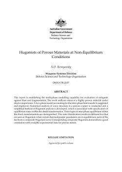 Hugoniots of Porous Materials at Non