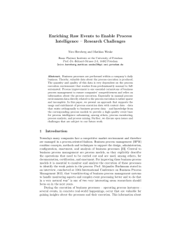 Enriching Raw Events to Enable Process Intelligence &ndash; Research