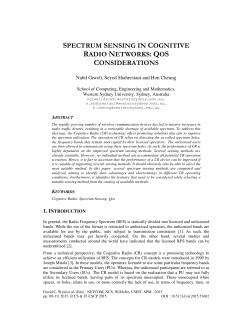 spectrum sensing in cognitive radio networks: qos