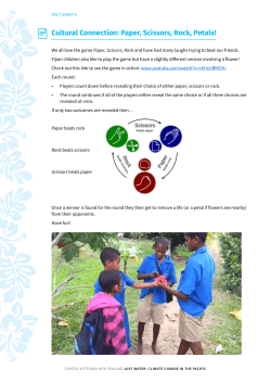 Cultural Connection: Paper, Scissors, Rock, Petals!