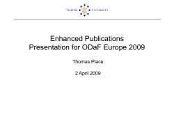 Enhanced Publications - The Open Data Foundation
