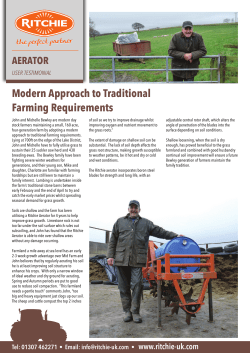 Modern Approach to Traditional Farming Requirements