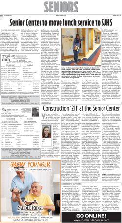 Senior Center to move lunch service to SJHS