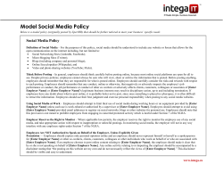 Model Social Media Policy
