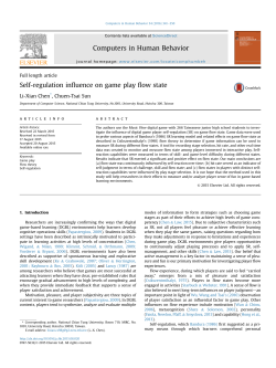 Self-regulation influence on game play flow state