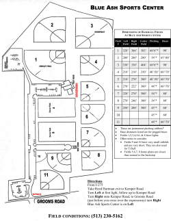 Blue Ash Sports Center Map