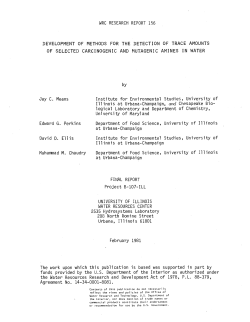 Development of Methods for the Detection of Trace Amounts of