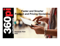 Faster and Smarter Product and Pricing Decisions