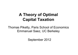 A Theory of Optimal Capital Taxation