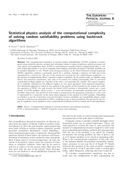 Analysis of the computational complexity of solving random