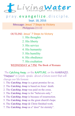OUTLINE: Jesus` 7 Steps to Victory - Living Water Church of the Desert