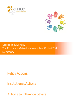 Policy Actions Actions to influence others Institutional Actions