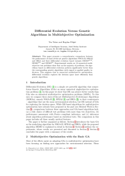 Differential Evolution Versus Genetic Algorithms in Multiobjective