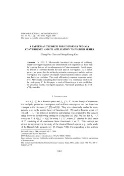 A TAUBERIAN THEOREM FOR UNIFORMLY WEAKLY