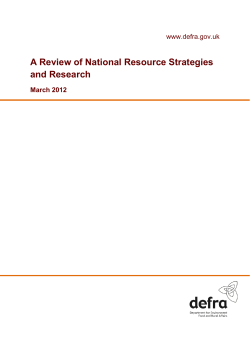 A Review of National Resource Strategies and Research