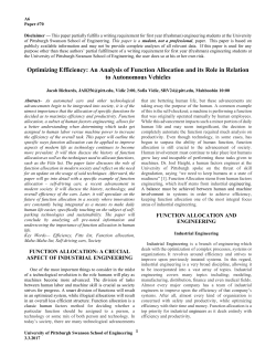 function allocation - University of Pittsburgh