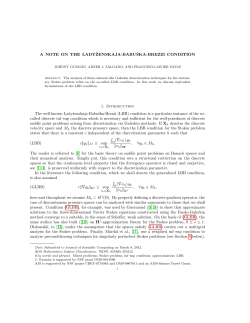 A NOTE ON THE LADYZENSKAJA-BABU&Scaron;KA