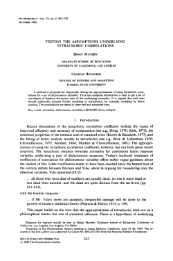 Testing the assumptions underlying tetrachoric correlations